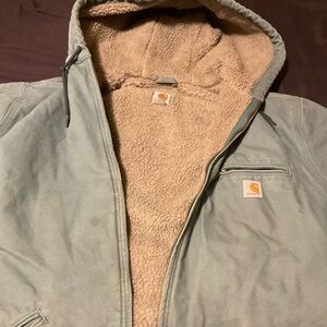 Carhartt Women’s Light Blue Hooded Warm Jacket